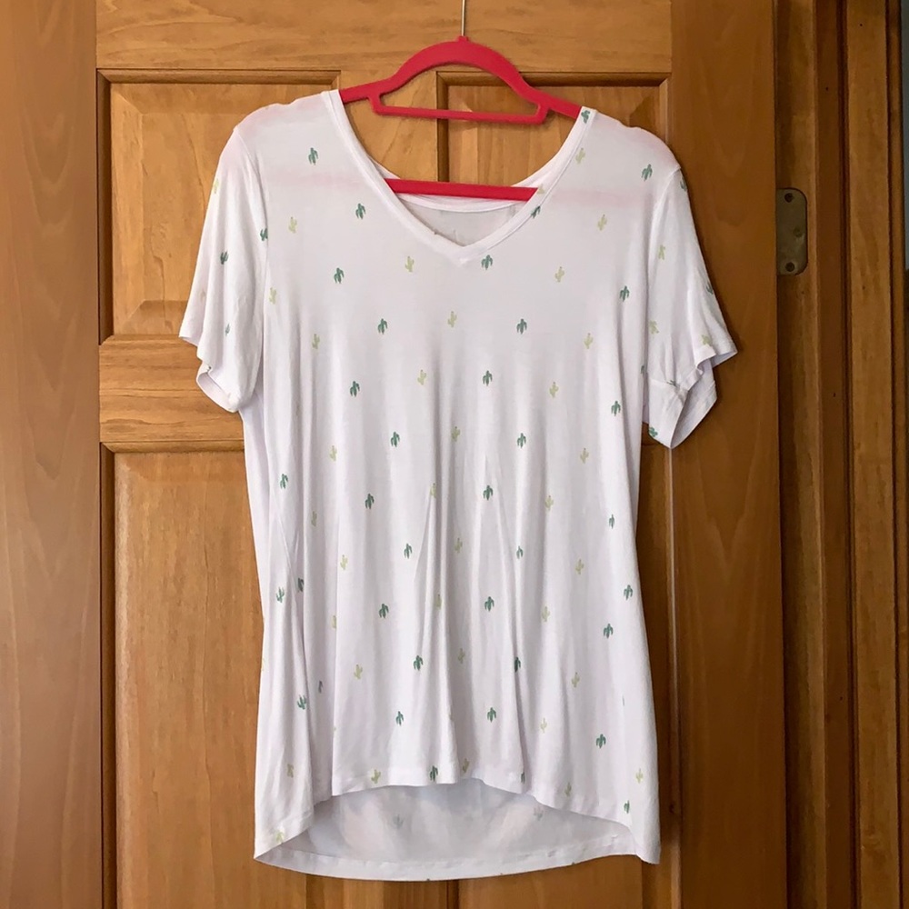 White with cacti T-shirt